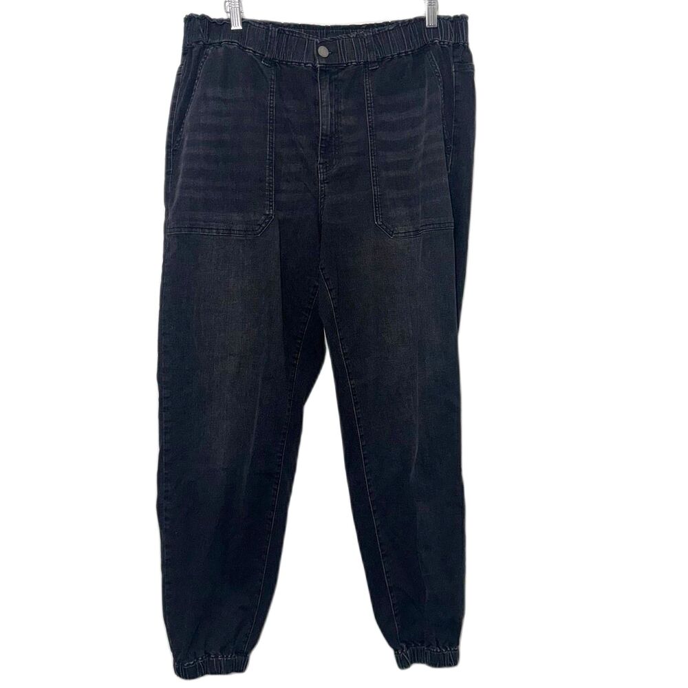 NWT Universal Standard Comfort Denim Joggers, washed black